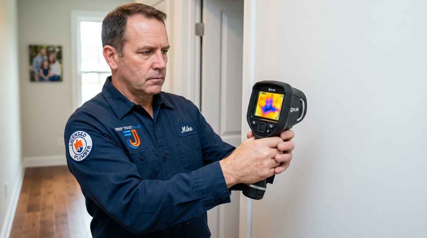 Thermal imaging leak detection by Johns Plumbing LLC in Uxbridge